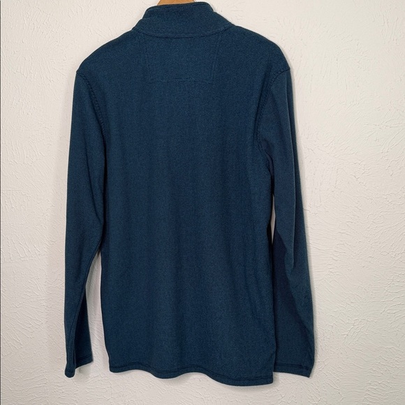 L.L.Bean Men’s Blue Quarter Button Pullover Fleece Sweater – Size medium regular - Picture 5 of 10